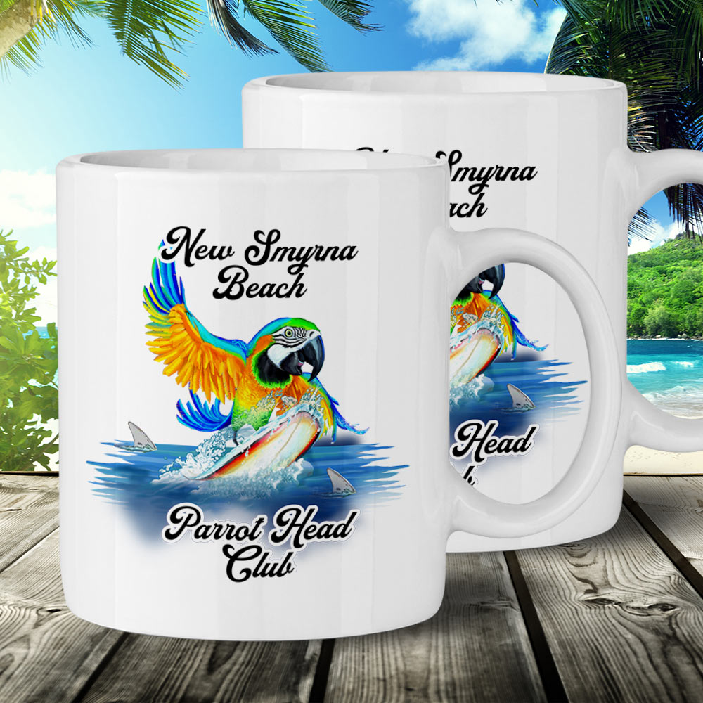 New Smyrna Beach Parrot Head Club 11oz Ceramic Mug