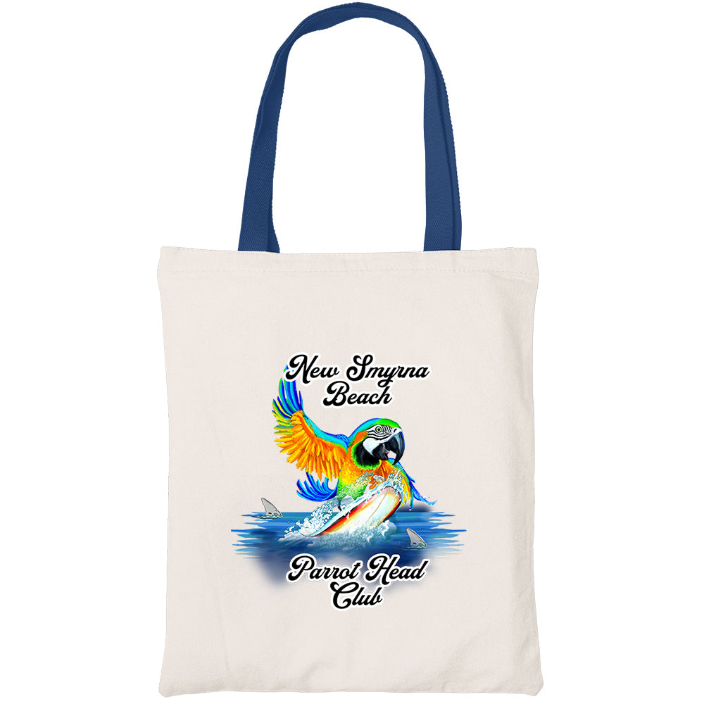 New Smyrna Beach Parrot Head Club Canvas Beach Tote Bag