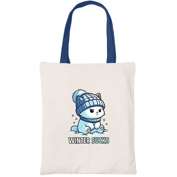 Chilly Kitty Canvas Beach Tote Bag