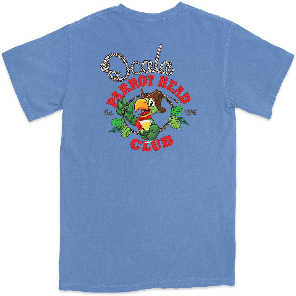 Ocala Parrot Head Club T-Shirt Flo Blue