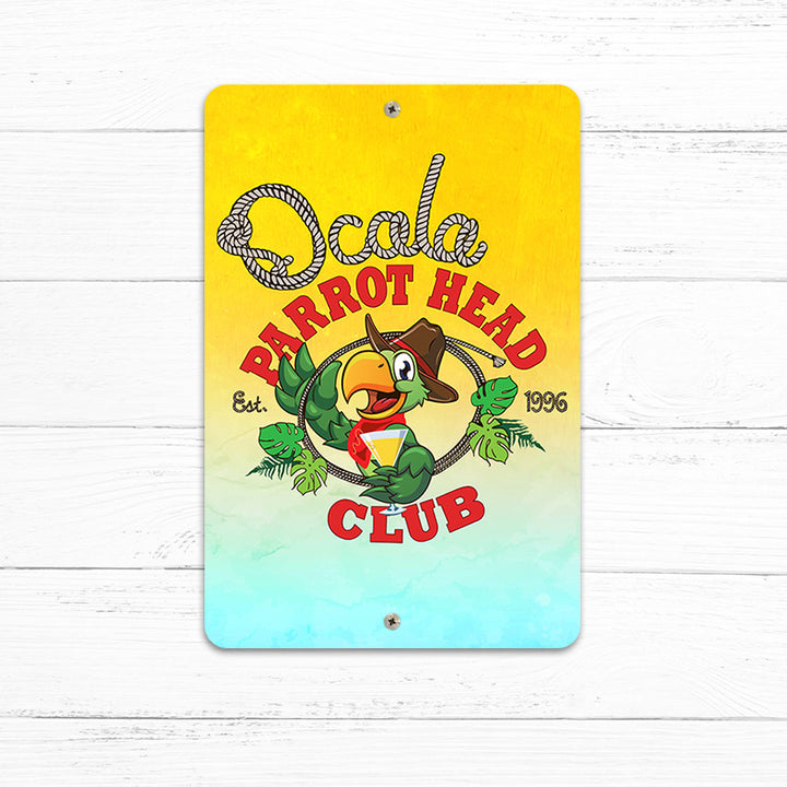 Ocala Parrot Head Club 8" x 12" Beach Sign