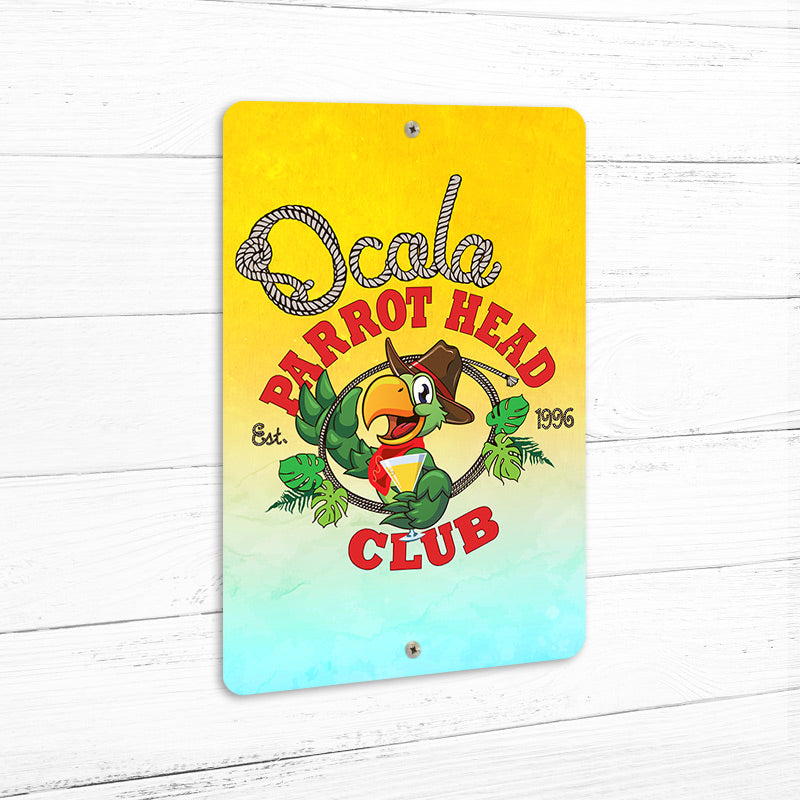 Ocala Parrot Head Club 8" x 12" Beach Sign