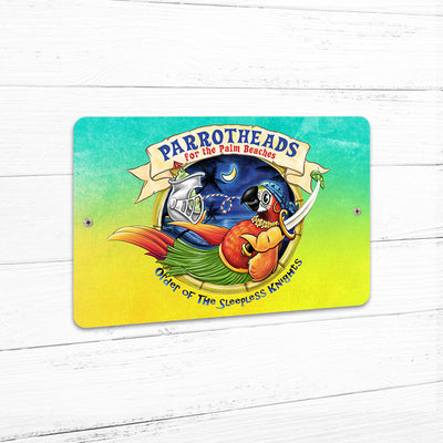Parrot Heads For The Palm Beaches 8" x 12" Beach Sign