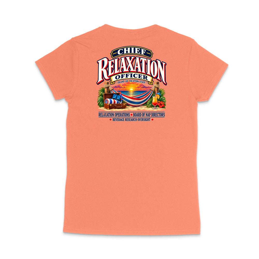 Chief Relaxation Officer WOMEN'S V-Neck T-Shirt