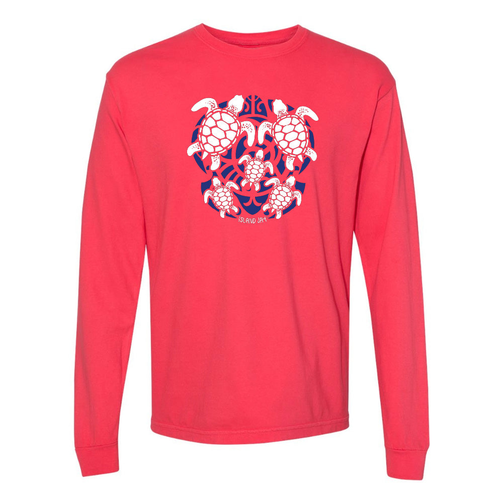 Sea Turtle Mosaic Long Sleeve Shirt