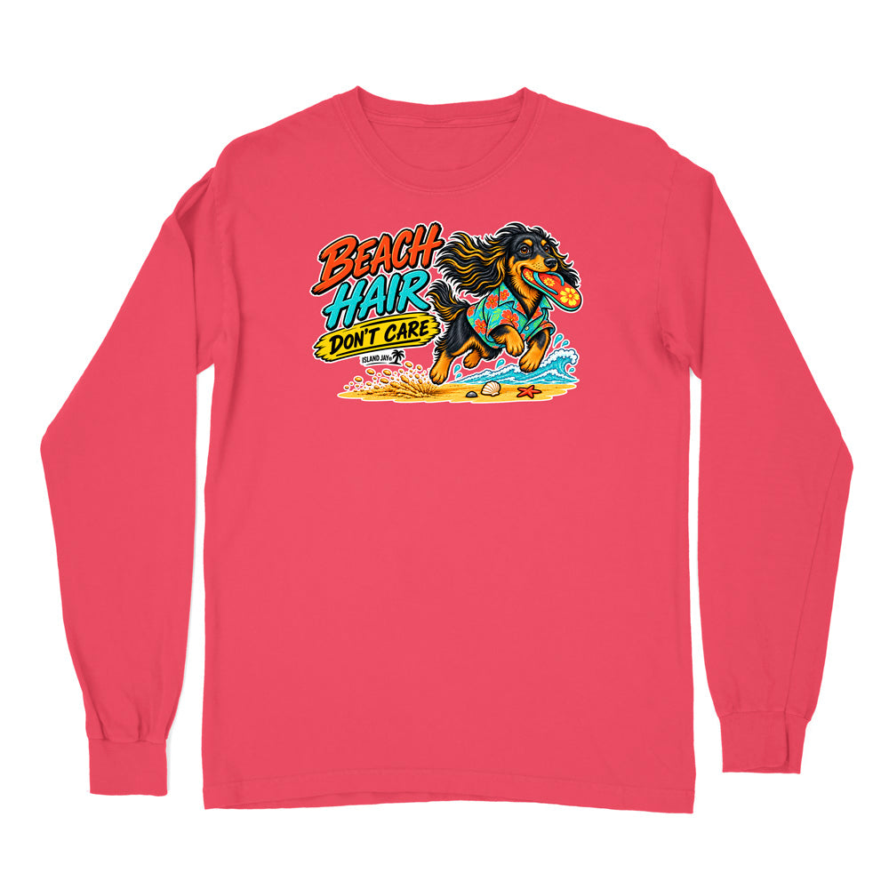 Beach Hair Don't Care Dog Long Sleeve Shirt