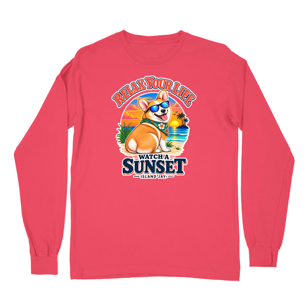 Relax Your Life Watch a Sunset Long Sleeve Shirt