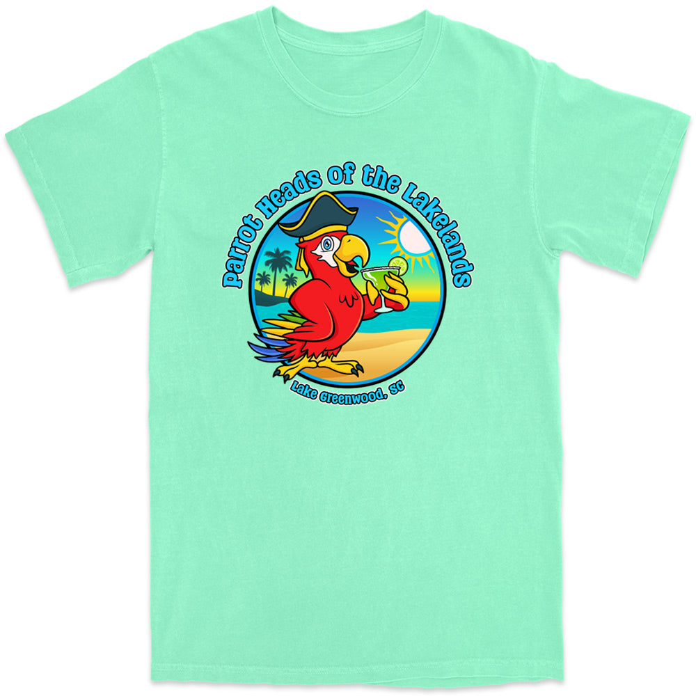 Parrot Heads of the Lakelands T-Shirt Island Reef Green