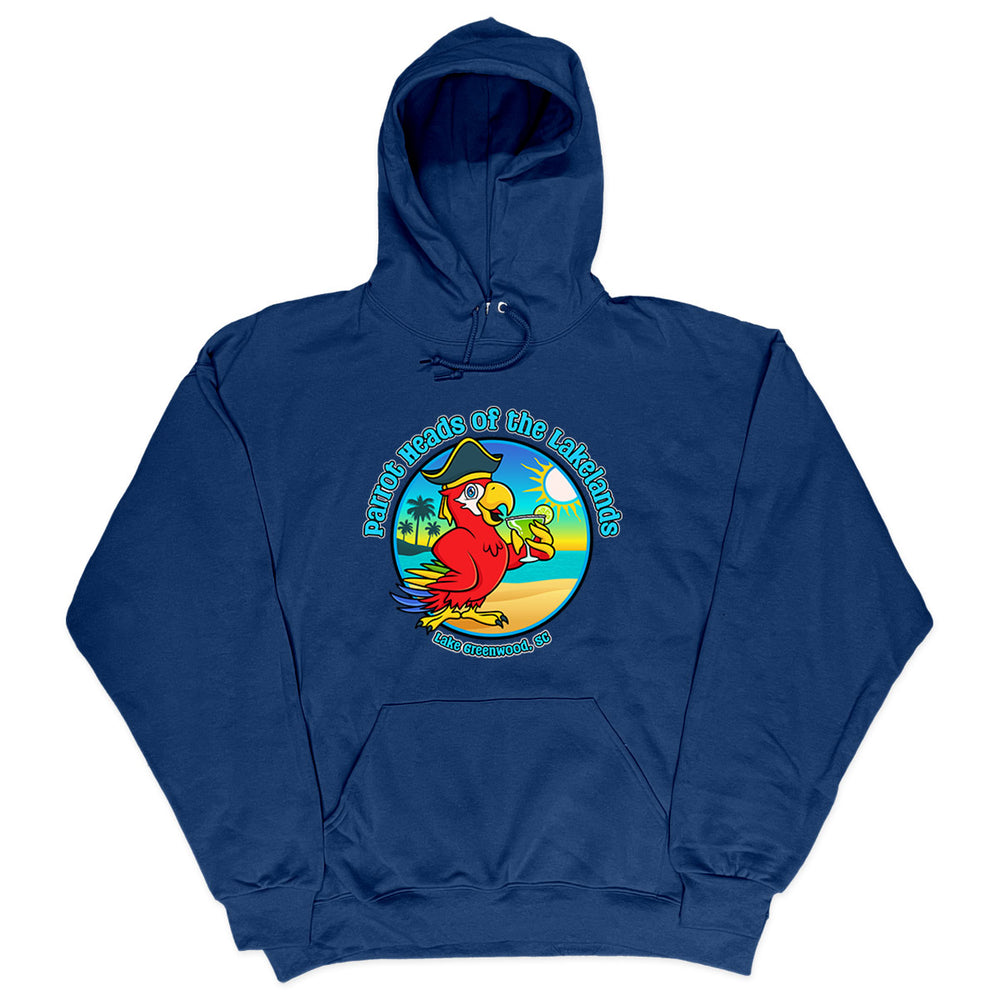 Parrot Heads of the Lakelands Soft Style Pullover Hoodie Navy