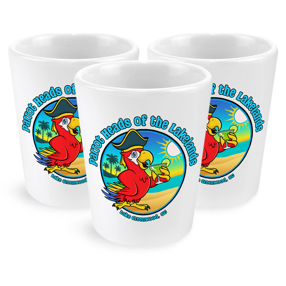 Parrot Heads of The Lakelands Shot Glass