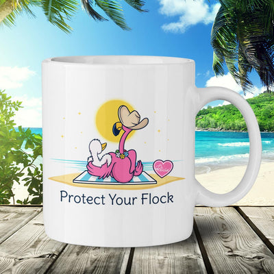 Protect Your Flock Flamingo 11oz Ceramic Mug
