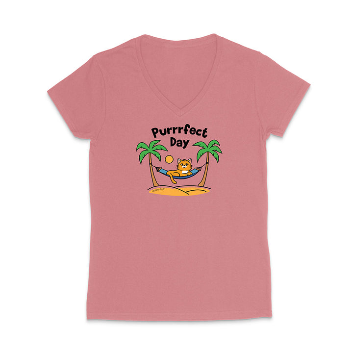 Purrfect Day V-Neck T-Shirt