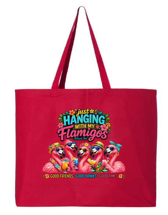 Hanging With My Flamigos Large Tote