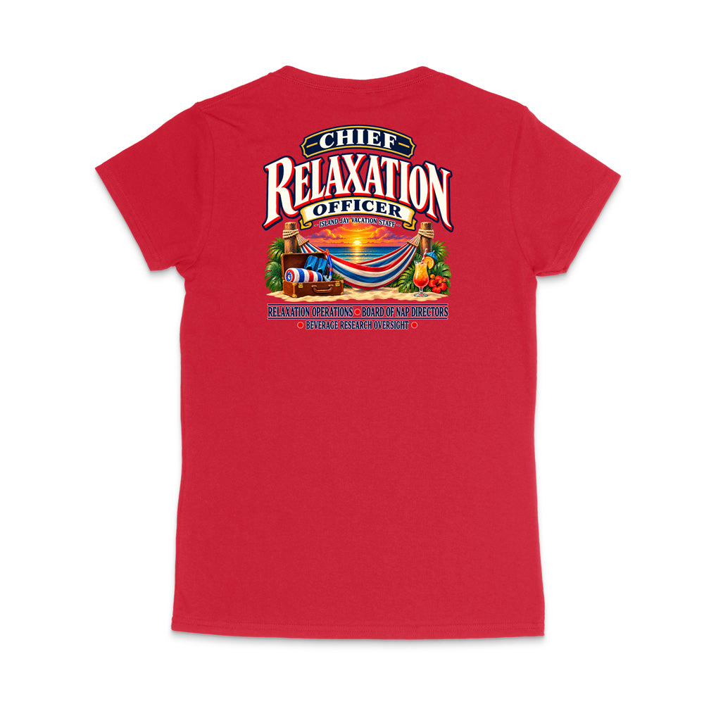 Chief Relaxation Officer WOMEN'S V-Neck T-Shirt