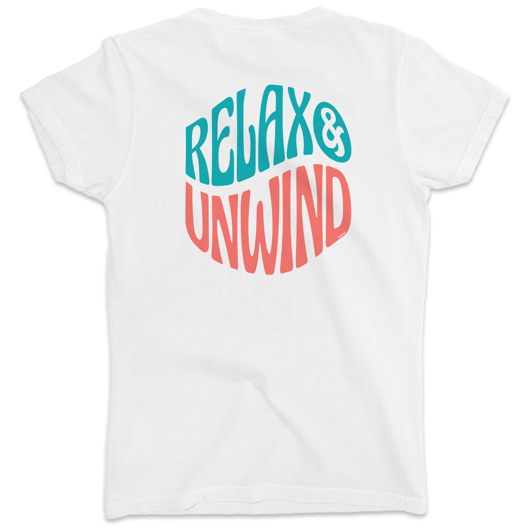 Women's Relax and Unwind V-Neck T-Shirt Ocean White