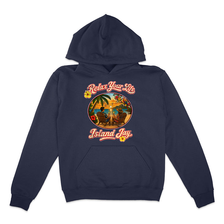 Black hoodie with skull design and 'Unknown Tattoo Co.' text on a white background