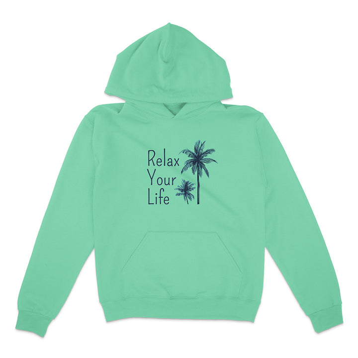 Relax Your Life Palm Tree Hoodie