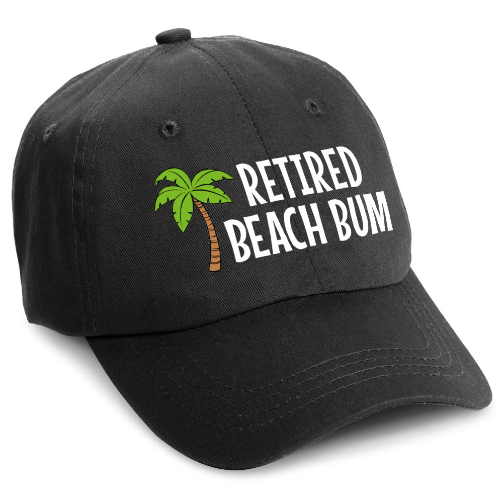 Retired Beach Bum Hat Black