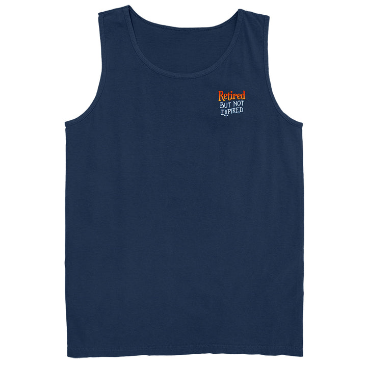 Retired But Not Expired Parrot Tank Top Front