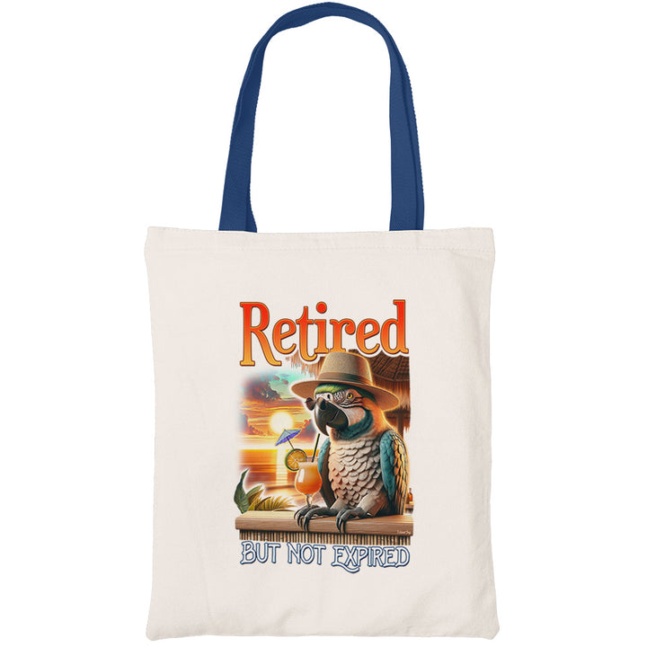 Retired But Not Expired Parrot Tote Bag