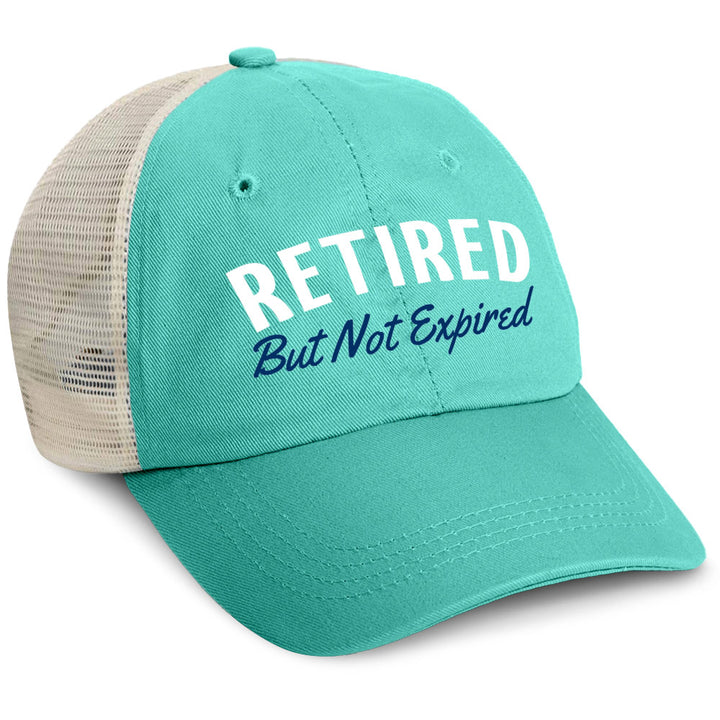 Retired But Not Expired Hat Trucker Seafoam Green