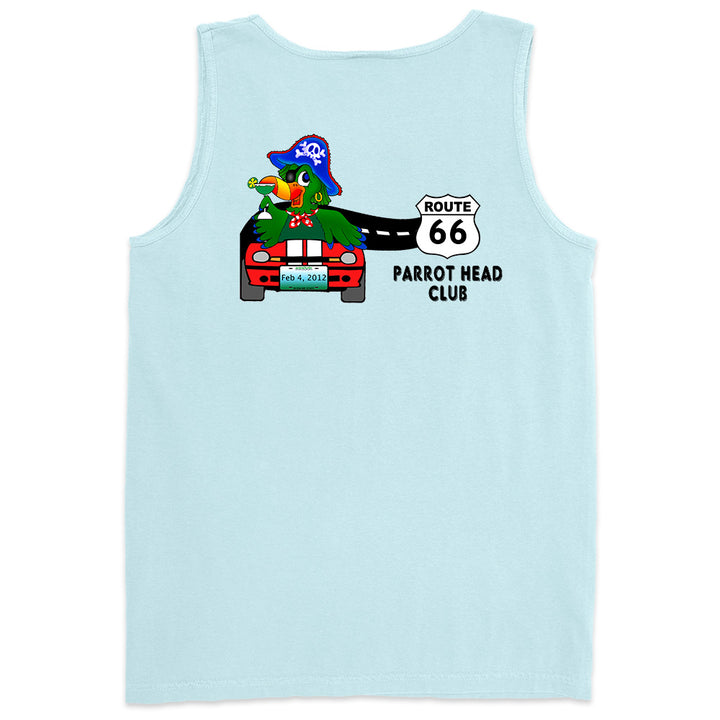 Route 66 Parrot Head Club Tank Top Chambray Light Blue