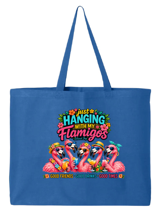 Hanging With My Flamigos Large Tote