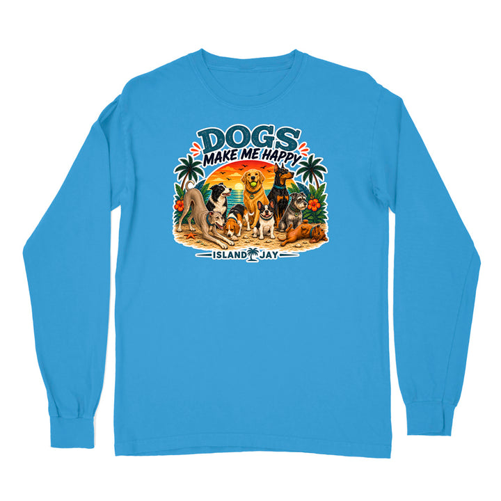 Dogs Make Me Happy Long Sleeve Shirt