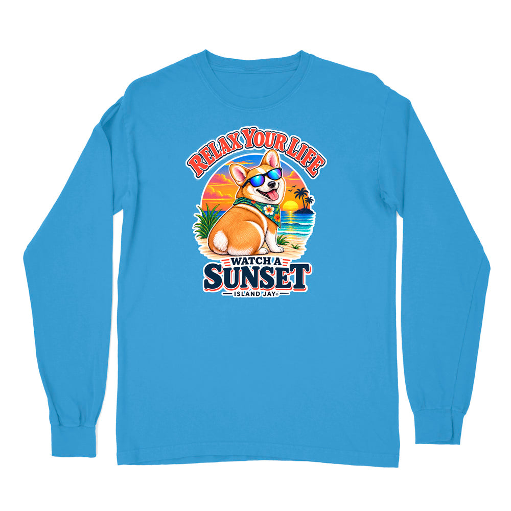 Relax Your Life Watch a Sunset Long Sleeve Shirt