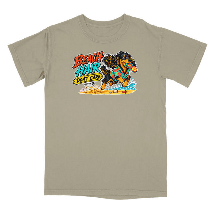 Beach Hair Don't Care Dog T-Shirt