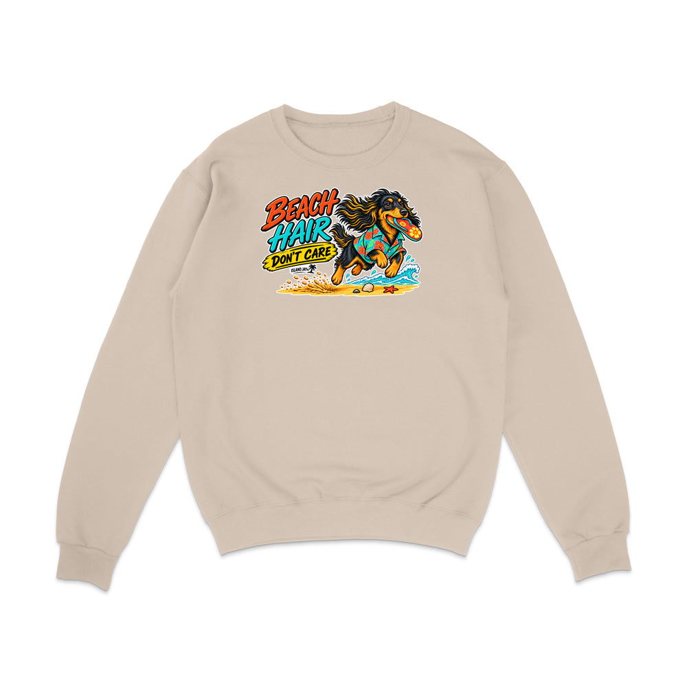 Beach Hair Don't Care Dog Sweatshirt