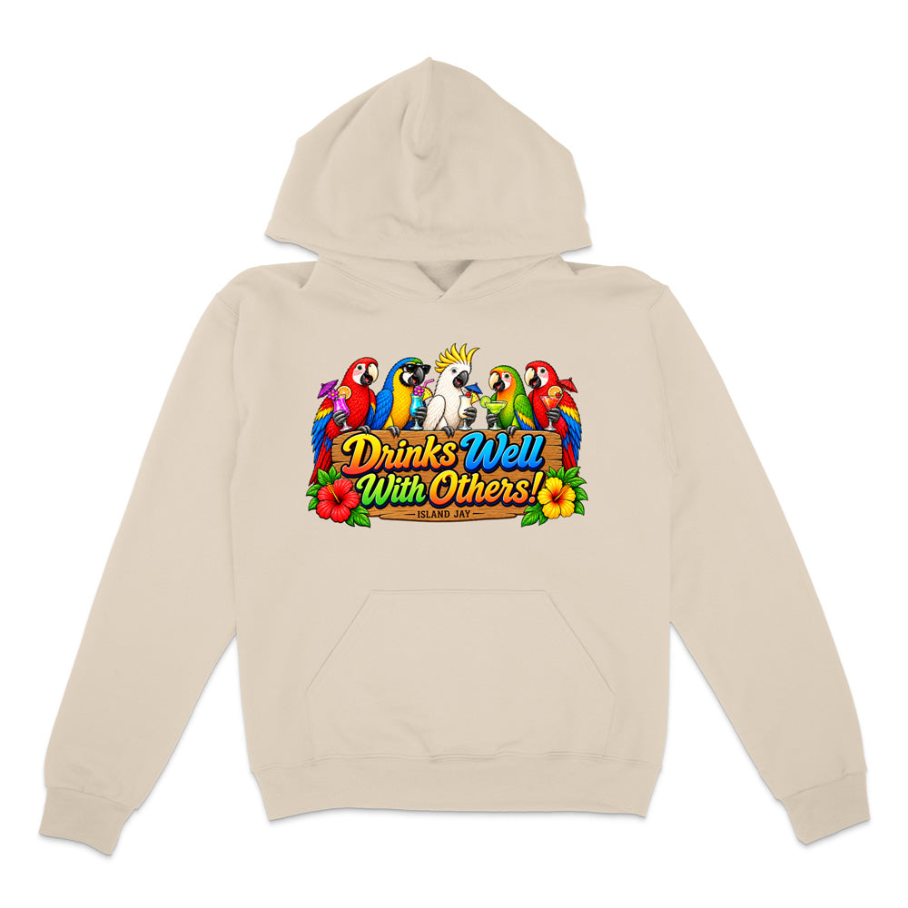 Drinks Well With Others Parrots Hoodie
