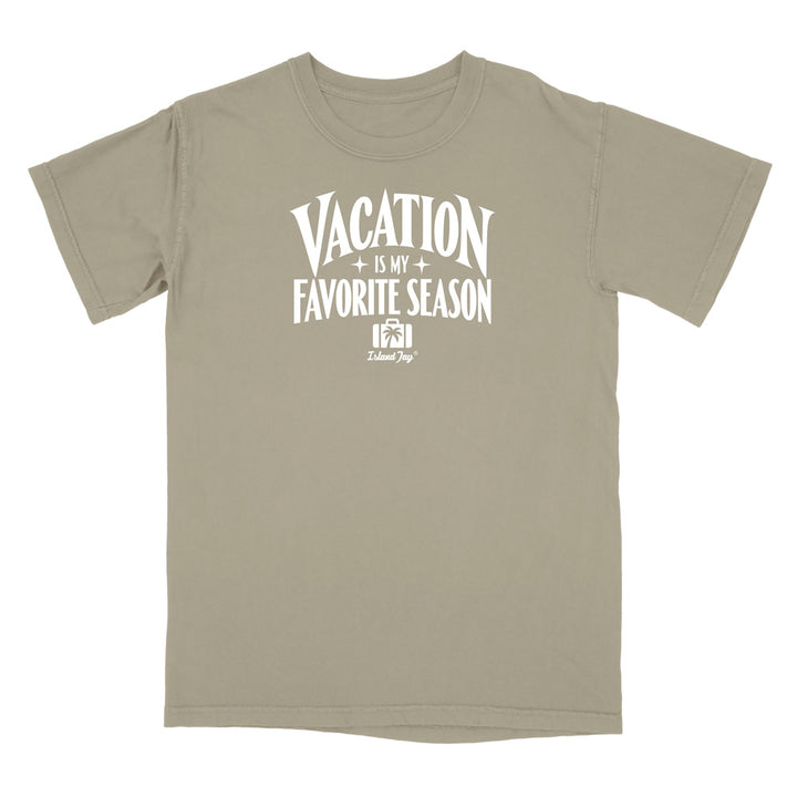 Black t-shirt with white text on a white background