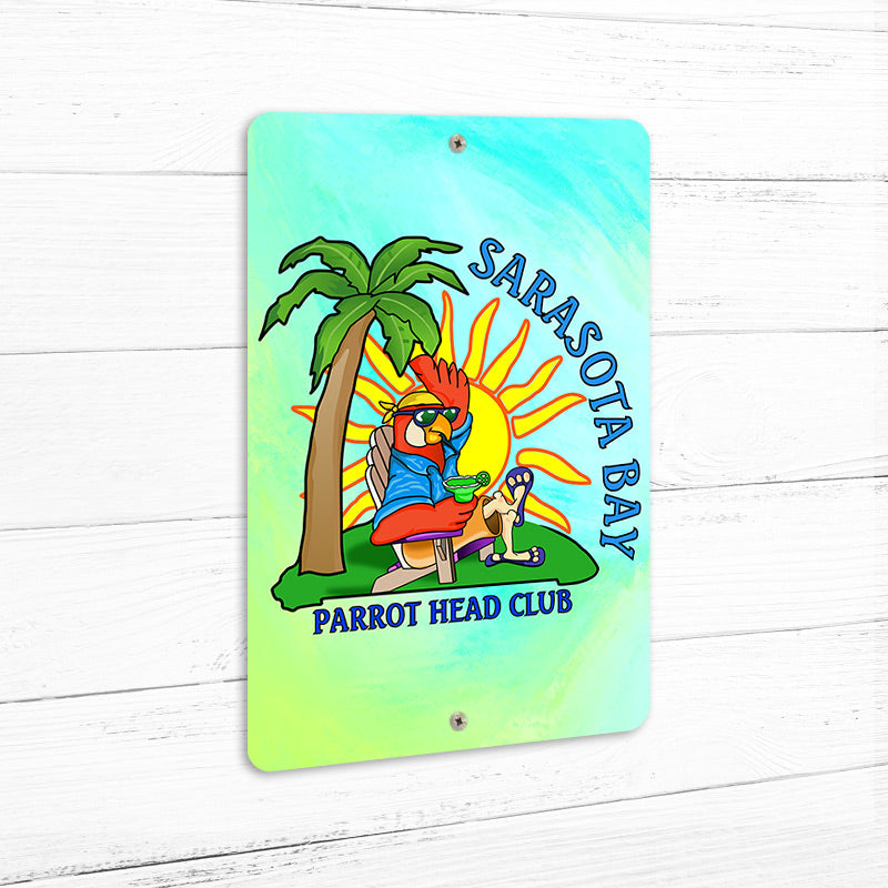 Sarasota Bay Parrot Head Club 8" x 12" Beach Sign