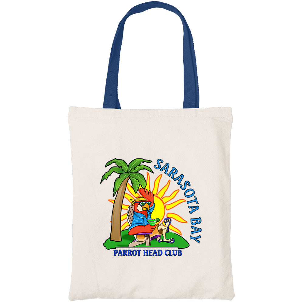 Sarasota Bay Parrot Head Club Canvas Beach Tote Bag