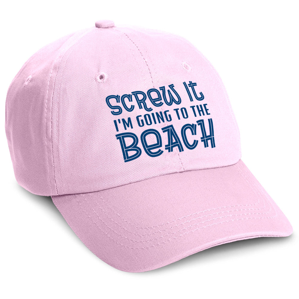 Screw It I'm Going To The Beach Hat Light Pink