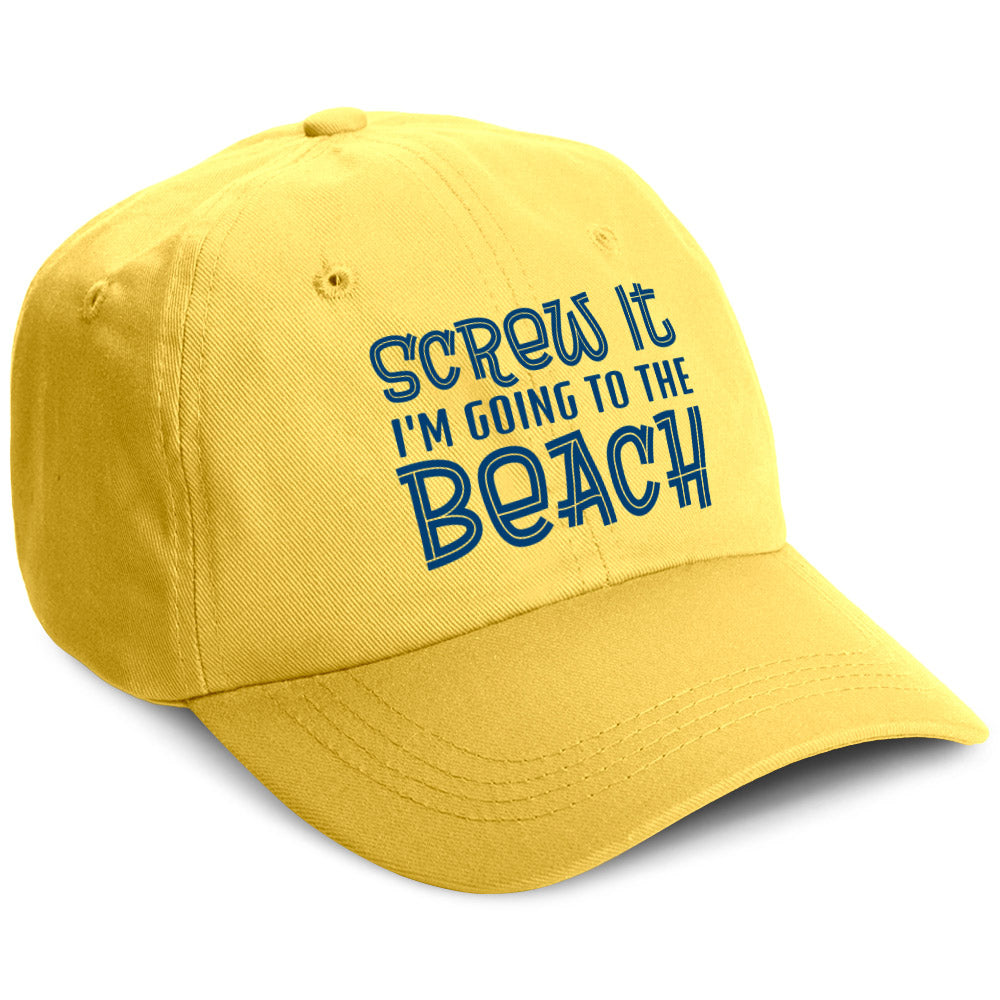 Screw It I'm Going To The Beach Hat Yellow