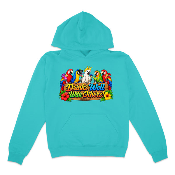 Drinks Well With Others Parrots Hoodie