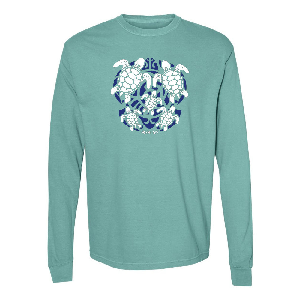 Sea Turtle Mosaic Long Sleeve Shirt