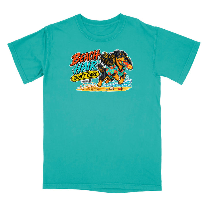 Beach Hair Don't Care Dog T-Shirt