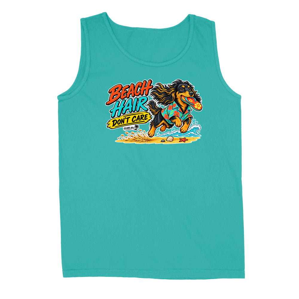 Beach Hair Don't Care Dog Tank Top