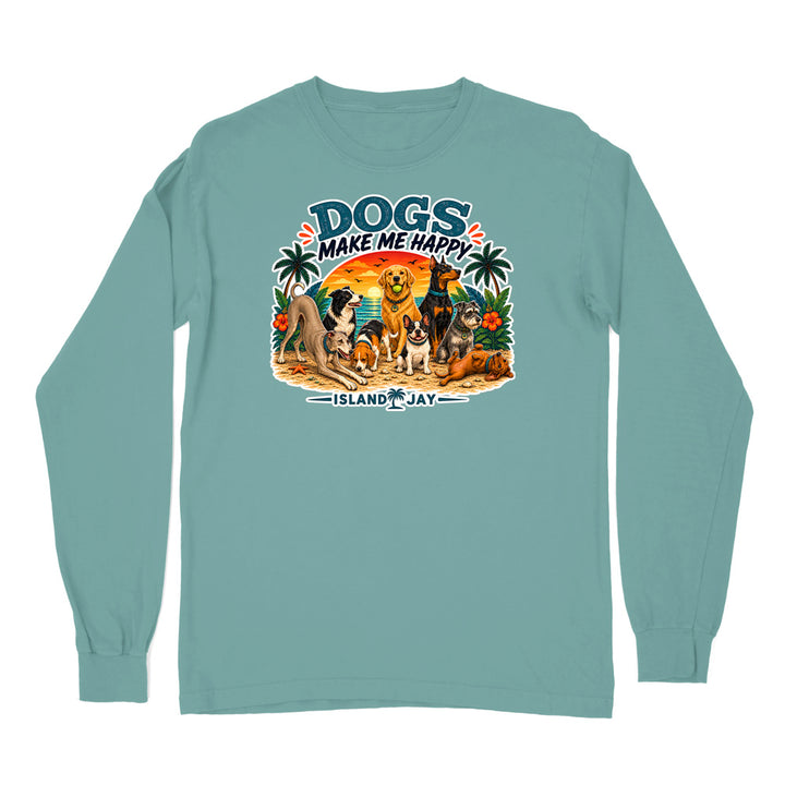 Dogs Make Me Happy Long Sleeve Shirt
