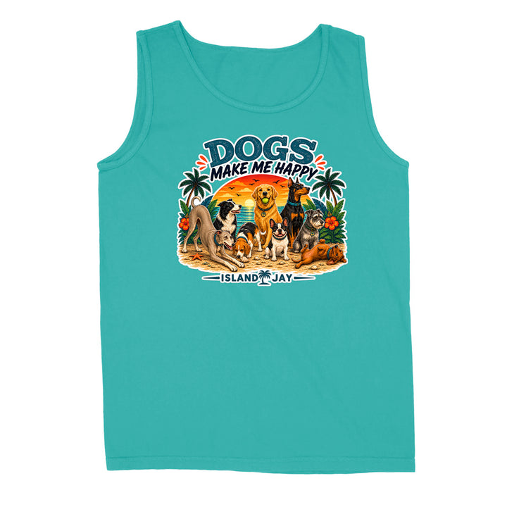 Dogs Make Me Happy Tank Top