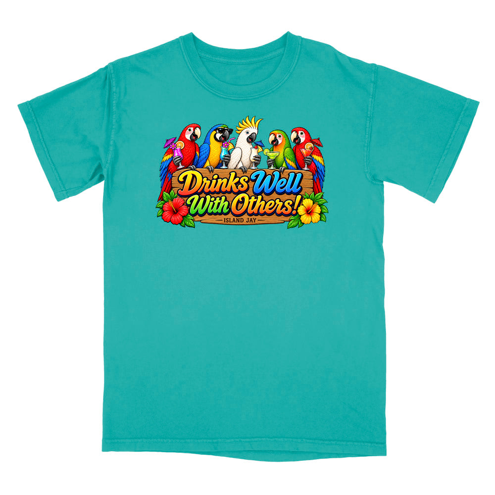 Drinks Well With Others Parrots T-Shirt