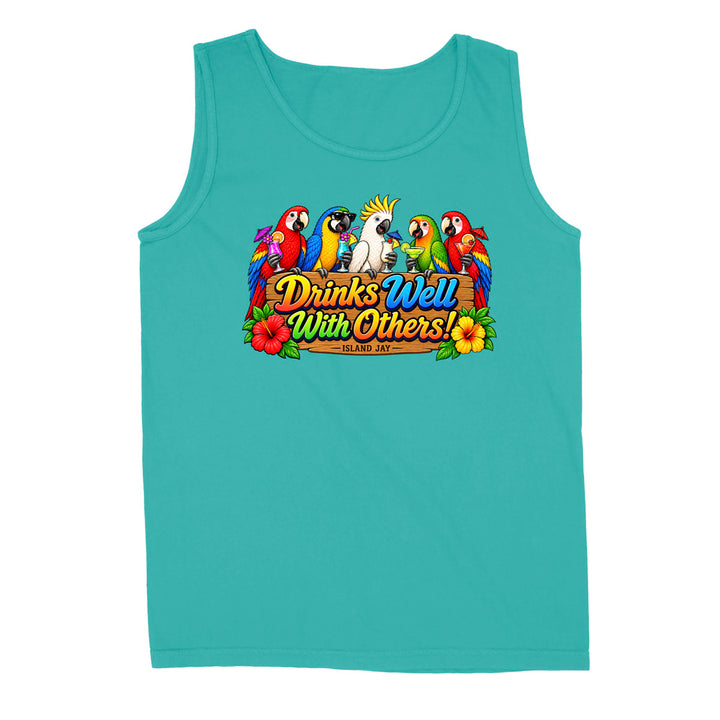 Drinks Well With Others Parrots Tank Top