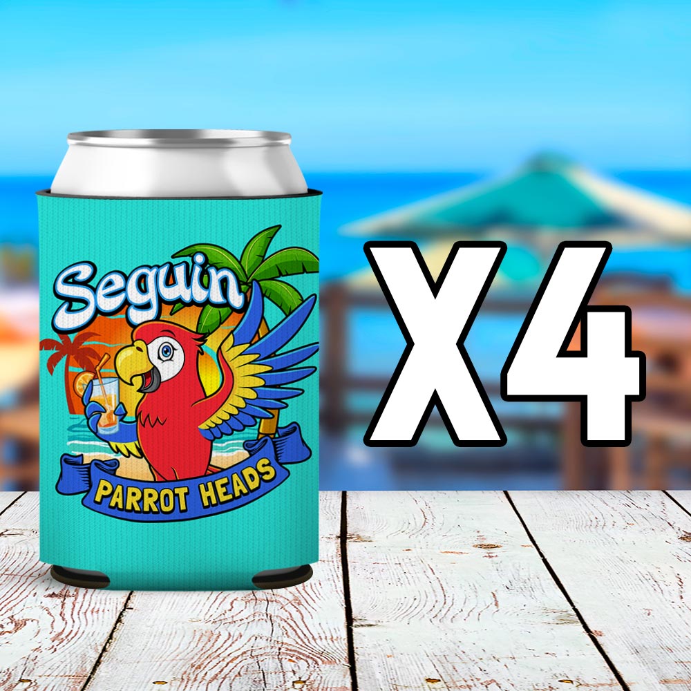 Seguin Parrot Head Club Neoprene Can Cooler 4 Pack