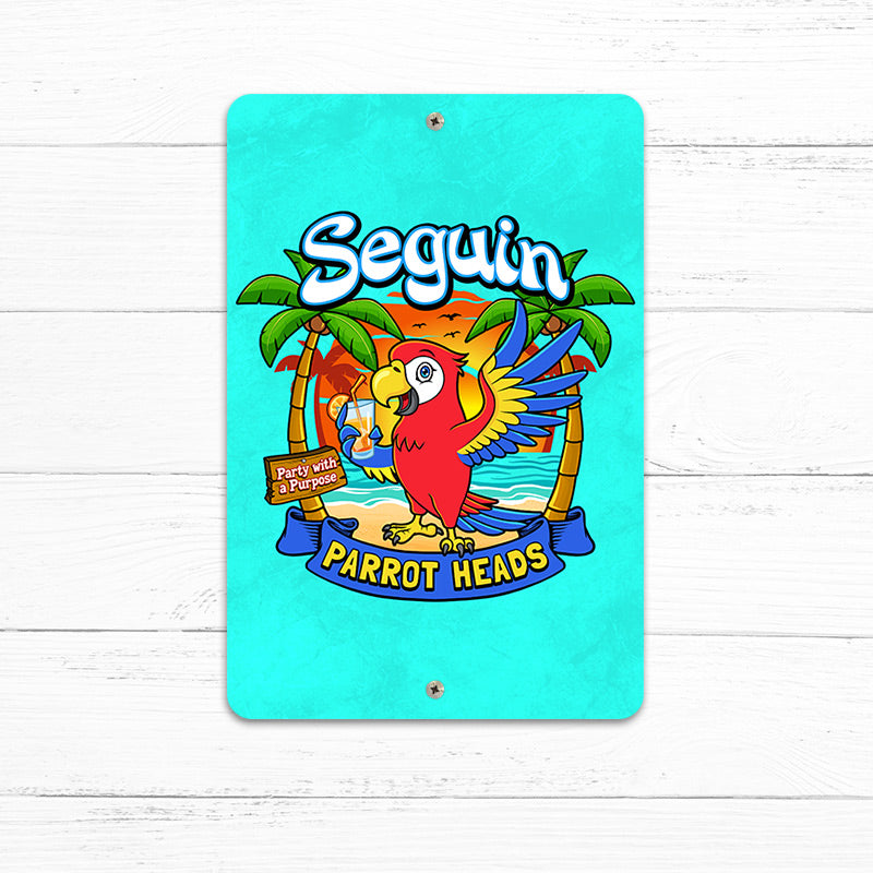 Seguin Parrot Head Club 8" x 12" Beach Sign