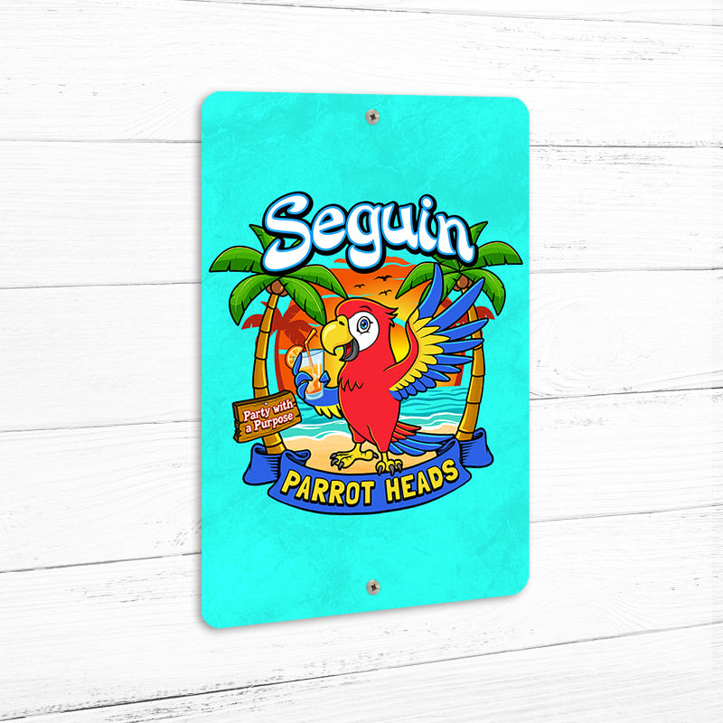 Seguin Parrot Head Club 8" x 12" Beach Sign