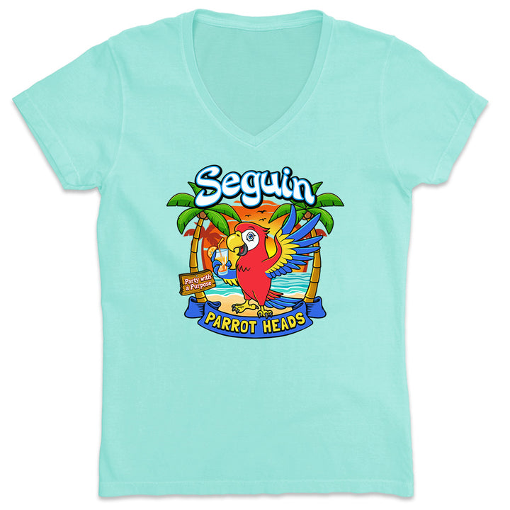 Women's Seguin Parrot Head Club V-Neck T-Shirt Chill