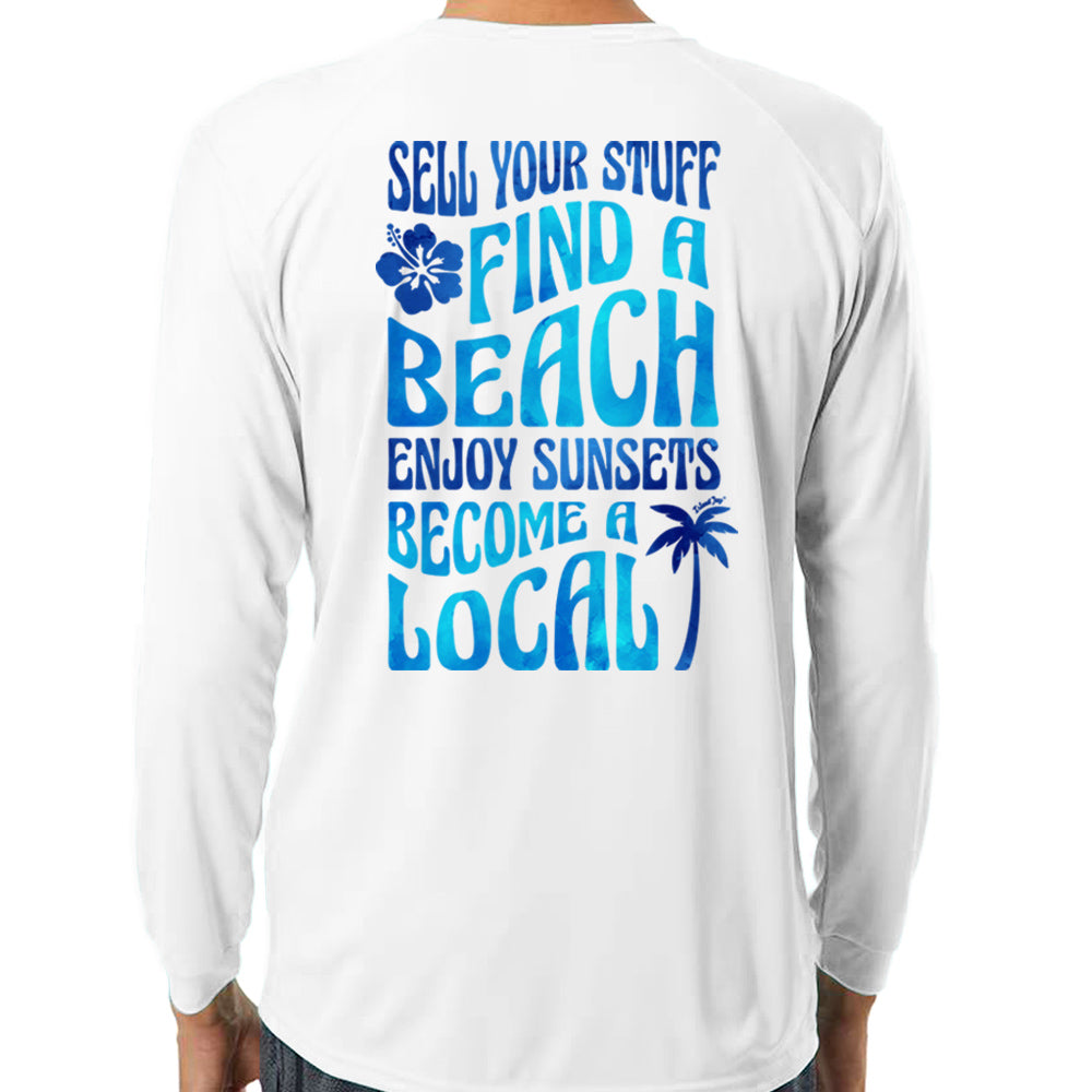 Sell Your Stuff & Become A Local UV Performance Long Sleeve Shirt Ocean White